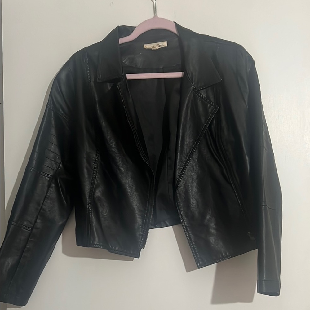 Blu Spero Women's Black Leather Jacket
